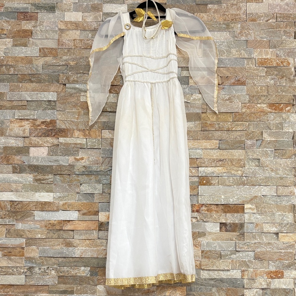 White and Gold Greek Goddess Costume